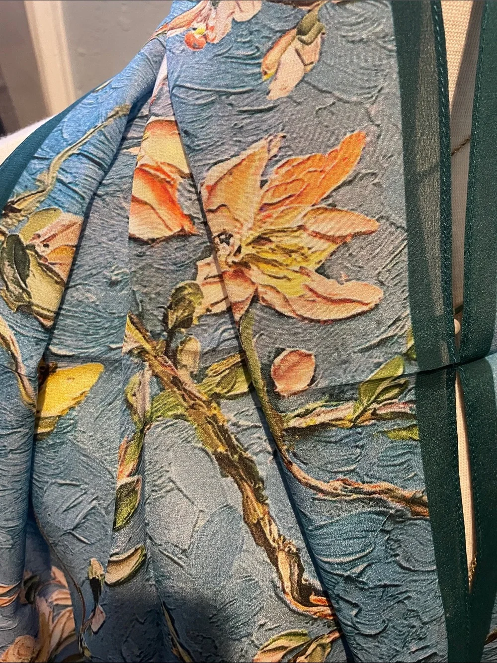 NWT 100% silk Almond Blossoms by Van Gogh Scarf